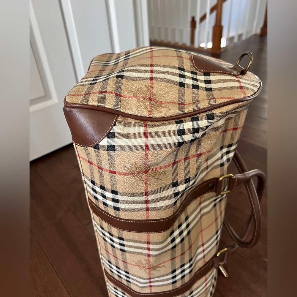 Vintage Buryberry’s Burberry Vintage Nova Check Haymarket Travel Duffle plaid - Picture 4 of 17